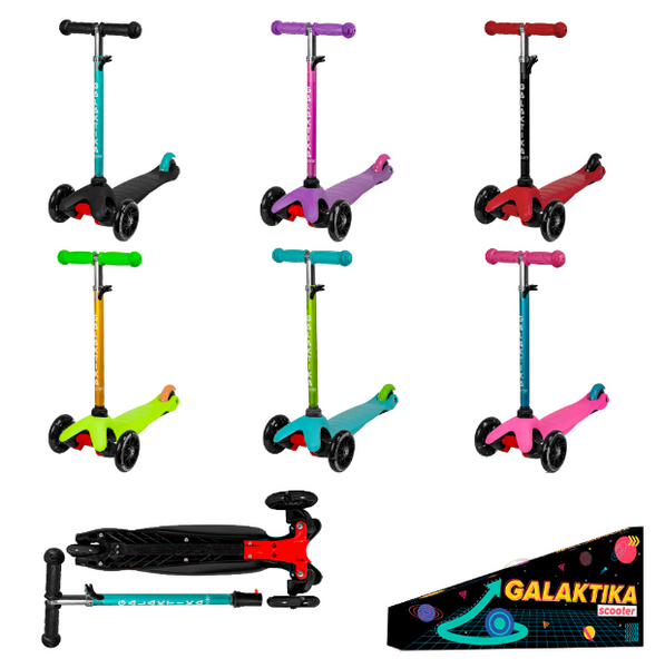 Детский самокат Galaktika GS-0068 с PU колесами и LED-подсветкой 38006 фото