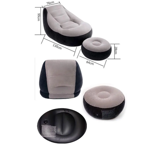 Надувное кресло Air Sofa с пуфом &mdash; комфорт для отдыха 85001 фото