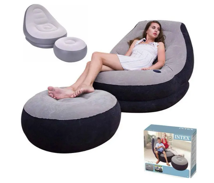 Надувное кресло Air Sofa с пуфом &mdash; комфорт для отдыха 85001 фото
